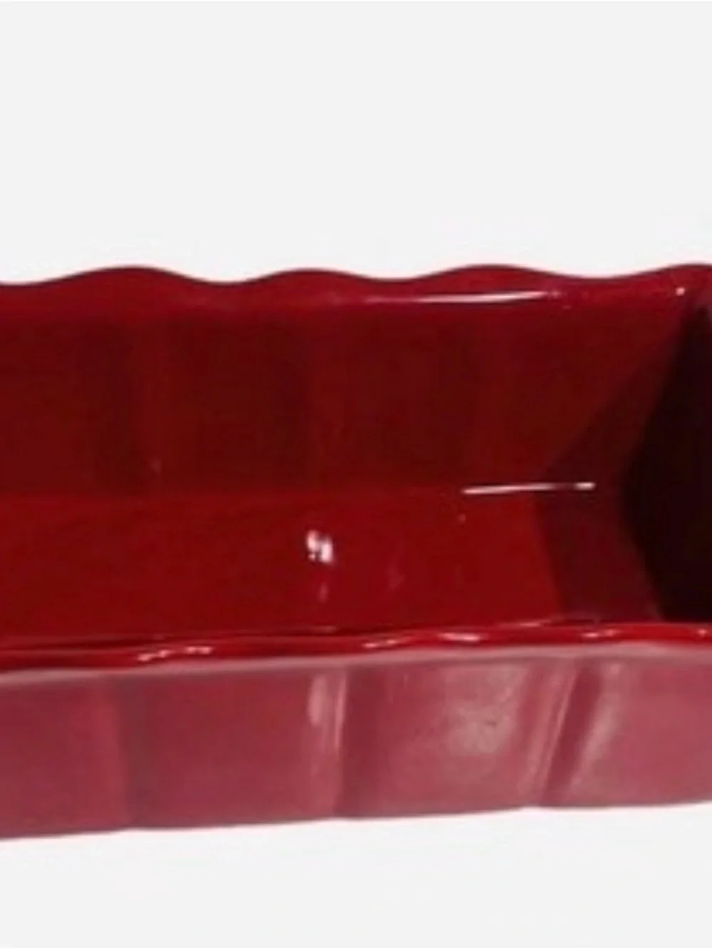Princess House Red Ceramic Bench Planter